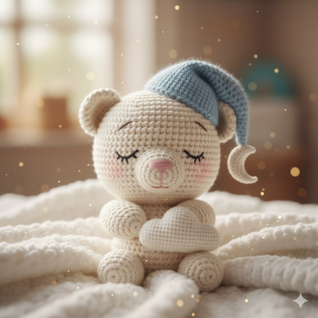 Amigurumi de raposa com design detalhado e expressivo.